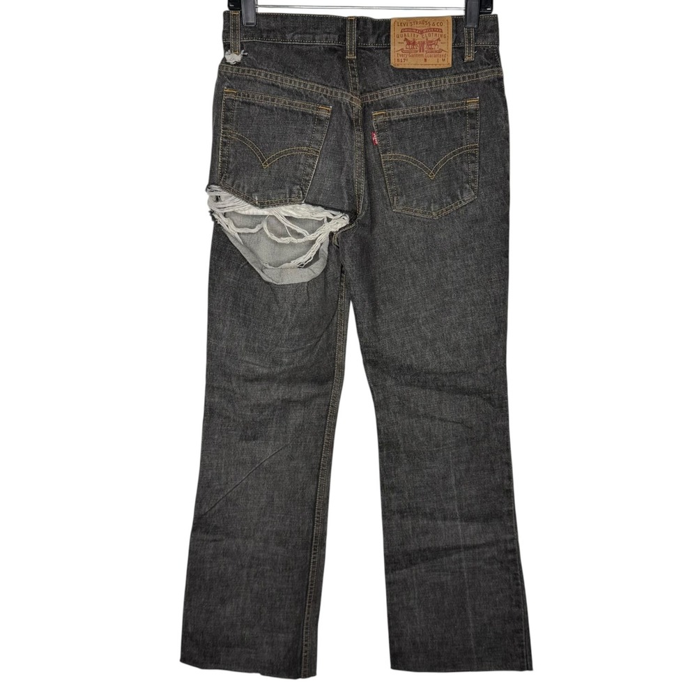 Levi's Vintage Jeans Women's 9 JR M 517 Bootcut Slim Fit Grey Denim Size 28x28